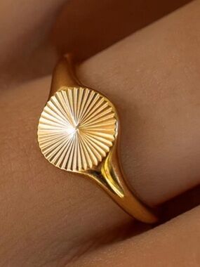 8 Other Reasons Gold Sunburst Signet Ring